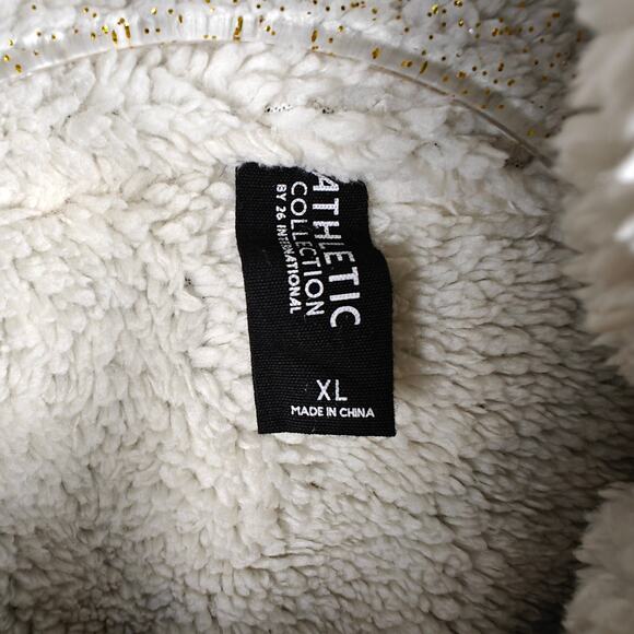 Athletic Collection Black Faux Fur Hooded Vest Size XL Lined - Picture 6 of 8